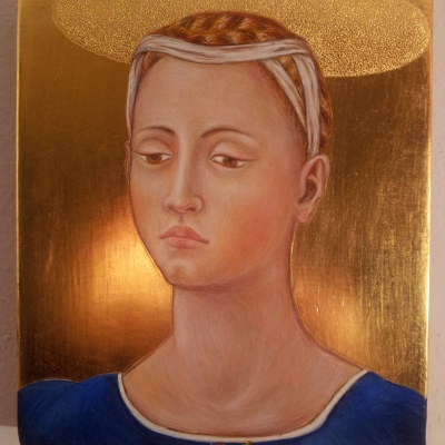 Volto di Madonna da Piero della Francesca Dipinto di Silvia Salvadori